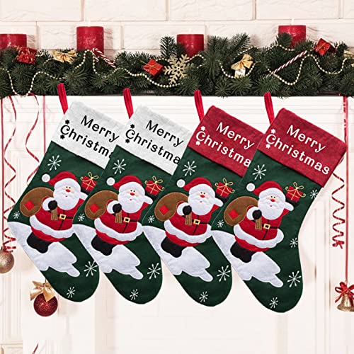 2 White Santa+2 Red Santa