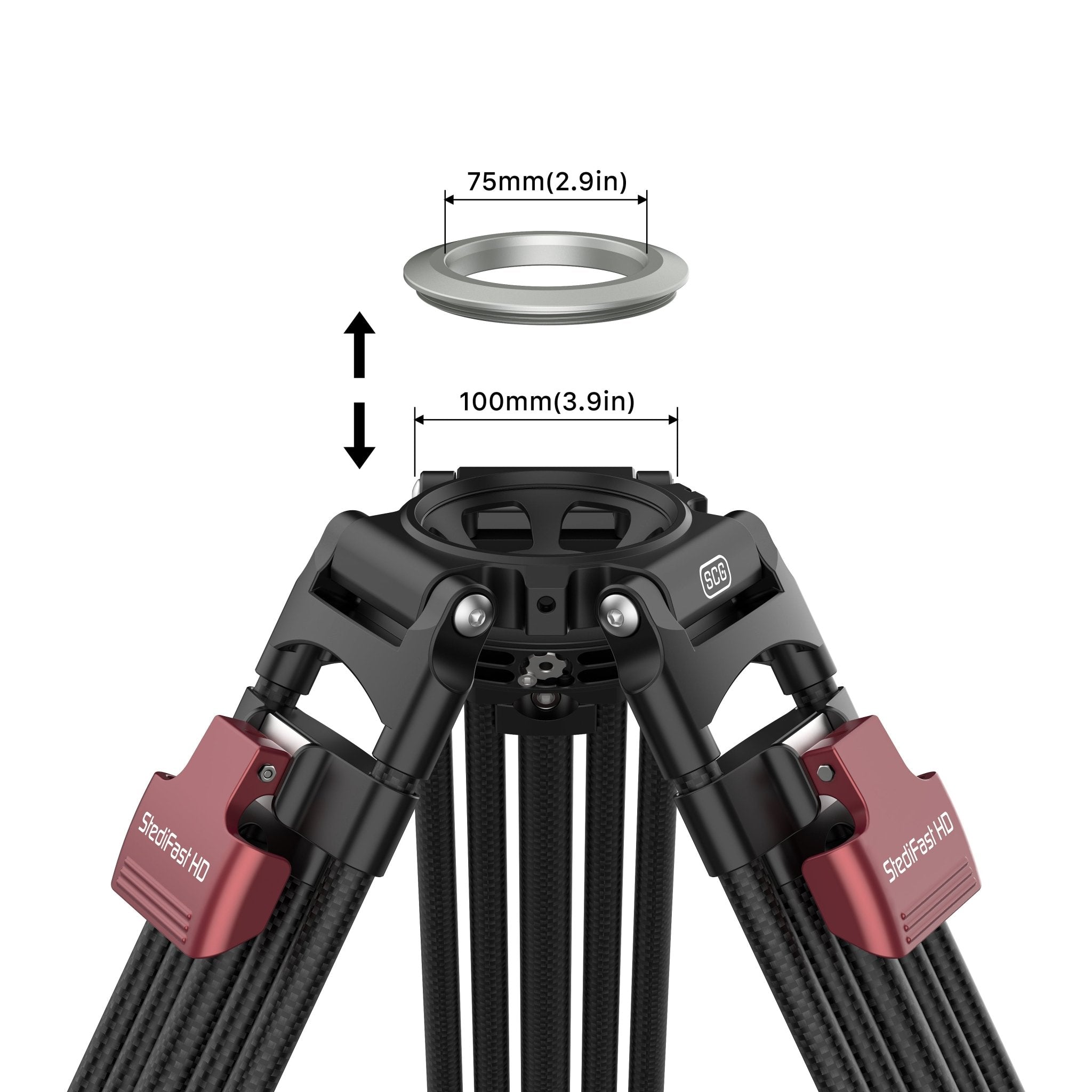 SCG StediFast HD Tripod - Professional Camera Tripod Stand with 360° Panorama Head, Lightweight Aluminum Alloy for DSLR Cameras, Video Shooting & Outdoor Photography