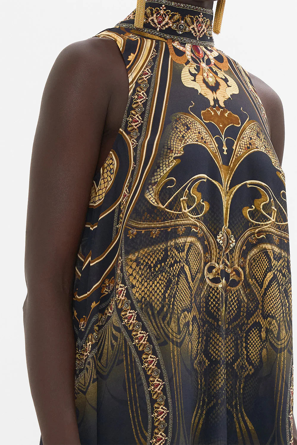 Elegant Back Neck Tie Short Dress - Nouveau Noir Style for Women | Perfect for Cocktail Parties, Date Nights & Summer Outings