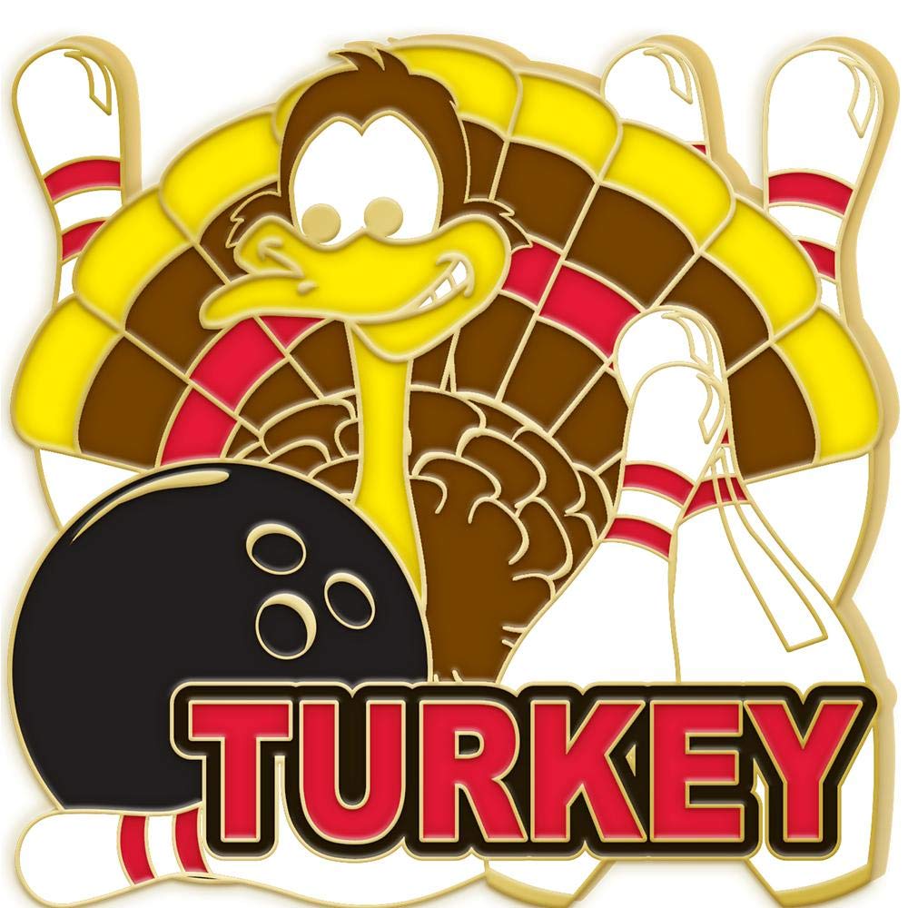 Bowling Turkey Pin - Funny Bowling Lapel Pin Button for Enthusiasts & Collectors | Perfect for Bowling Leagues, Gifts & Turkey-Themed Events