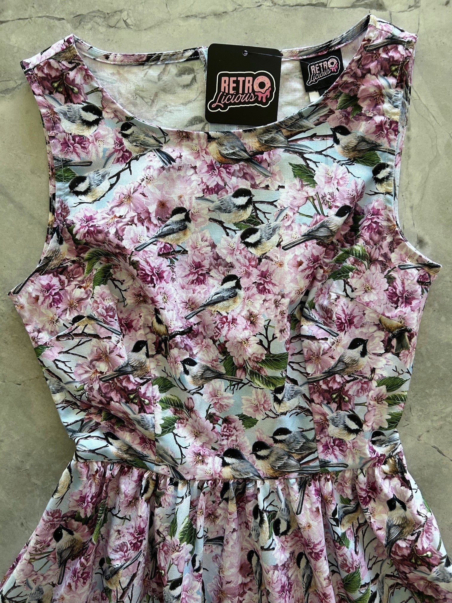 Stylish Birds Print Midi Dress for Women - Floral Summer Casual Dress for Outdoor, Party & Vacation