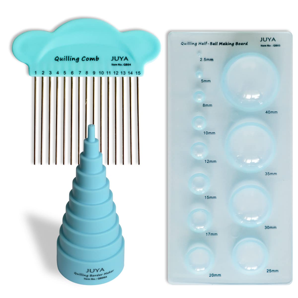 Premium Paper Quilling Kit with 960 Strips & 14 Tools (3mm Width, Blue Tools, Includes Glue) - Perfect for DIY Crafts, Scrapbooking, and Handmade Greeting Cards