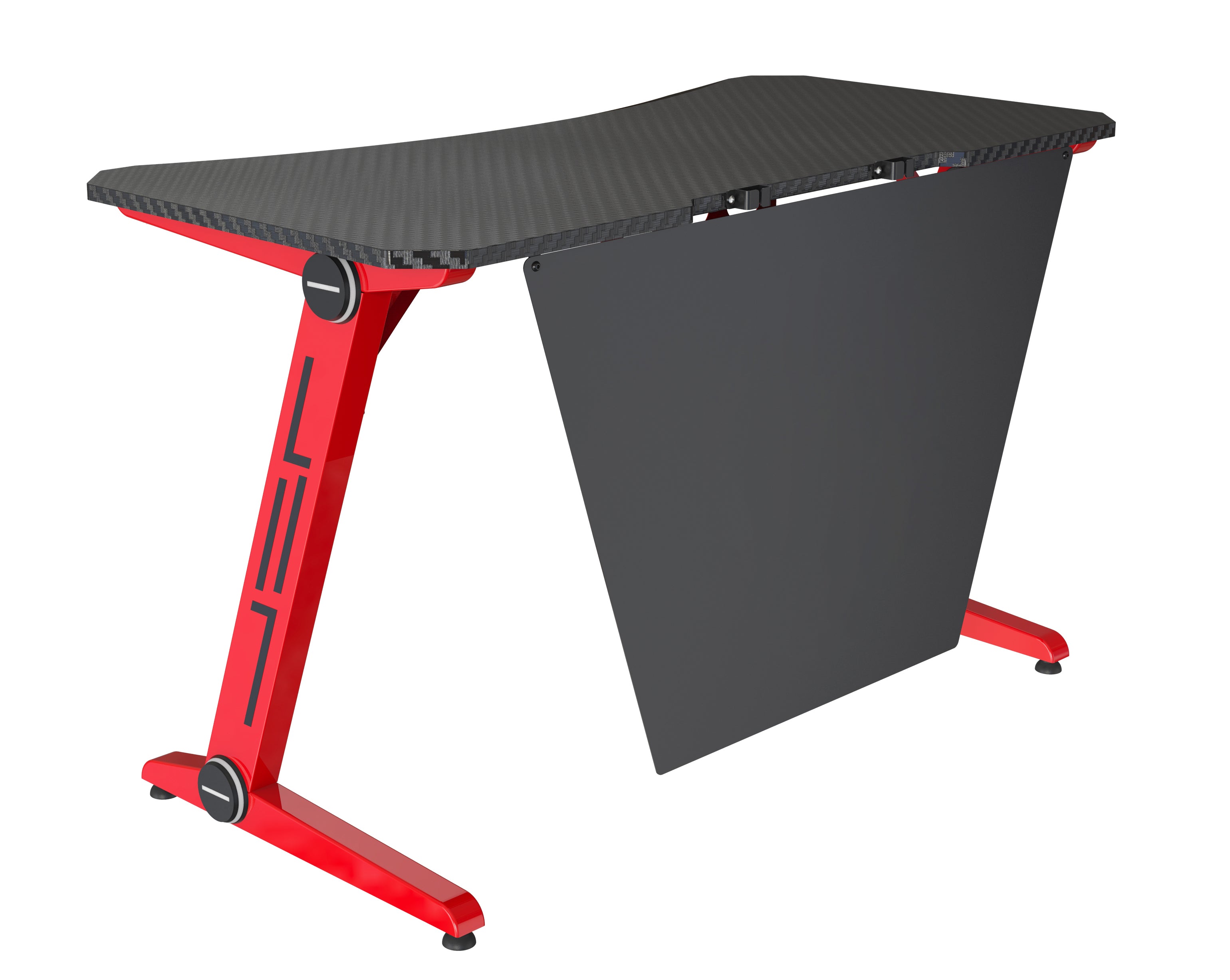 Z Shape Series ES03 Gaming Desk - Black & Red Ergonomic Computer Desk for Gamers & Streamers - Perfect for Gaming Setups, Home Office & Streaming Studios