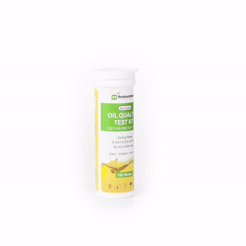 Be Safe Low Range Frying Oil Quality Test Strips - 100 Count Box | Monitor Cooking Oil for Restaurants & Home Kitchens