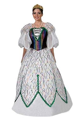 Deluxe Mardi Gras Queen Costume - Premium Theatrical Quality for Parties, Carnival & Halloween Celebrations