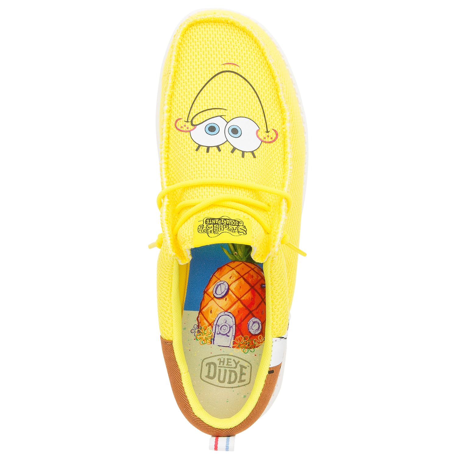 HEYDUDE X Spongebob Men's Slip-On Loafers - Lightweight Comfortable Casual Shoes for Walking, Travel & Everyday Wear