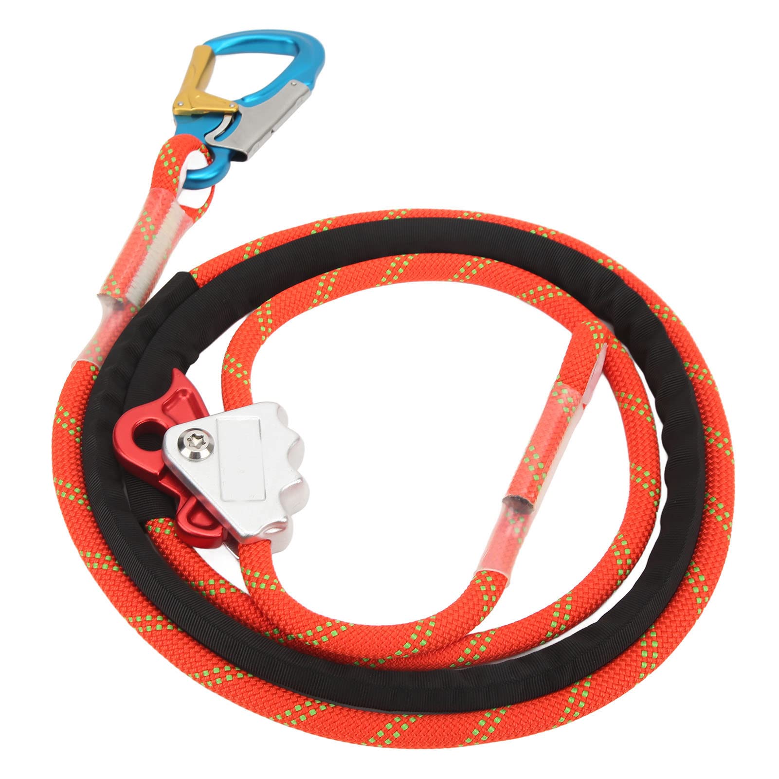 Professional Adjustable Climbing Safety Lanyard - Fall Protection Rope for Tree Climbing & High Altitude Work - Ideal for Arborists, Rock Climbing & Construction Safety Gear