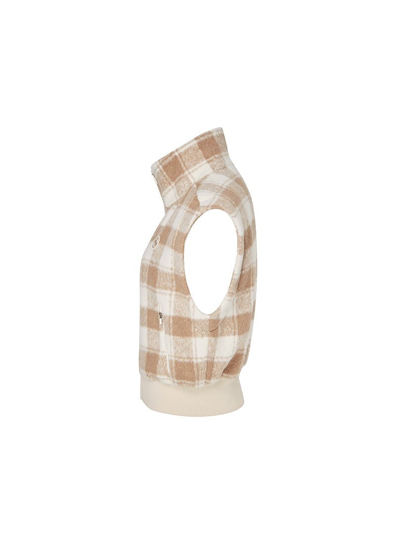 Wool-Like Checkered Zip-Up Vest for Men & Women - Cozy Winter Layering & Outdoor Activities