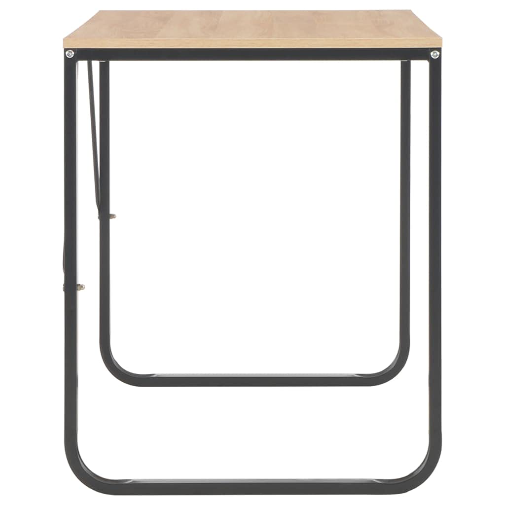 vidaXL Industrial Computer Desk - Black & Oak Space-Saving Design with Large Work Surface | Engineered Wood & Powder-Coated Metal Construction | Home Office, Gaming & Study Desk - Durable & Versatile Workspace Solution