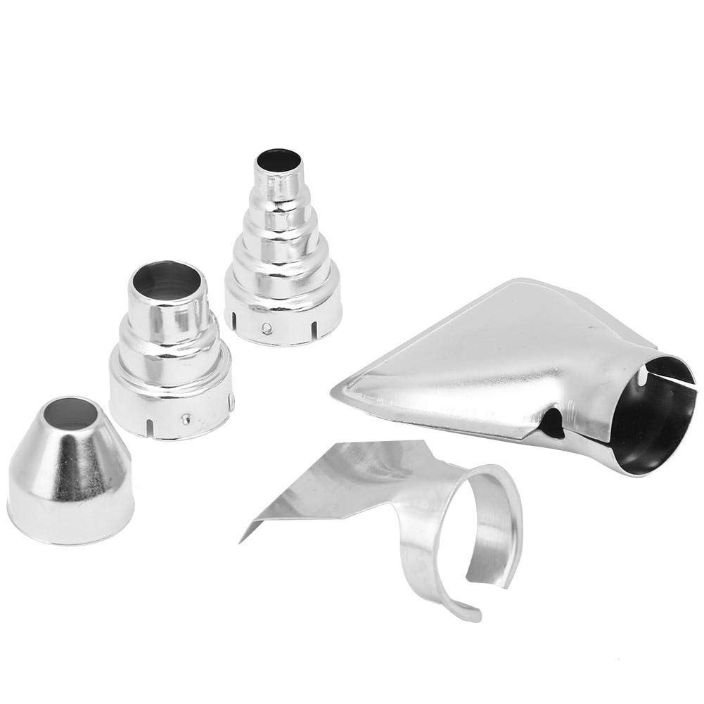 5-Piece Stainless Steel Hot Air Gun Nozzle Kit for Soldering, Brazing & Heat Shrinking - Professional Heat Blower Accessories for Electronics Repair, DIY Crafts & Shrink Wrapping
