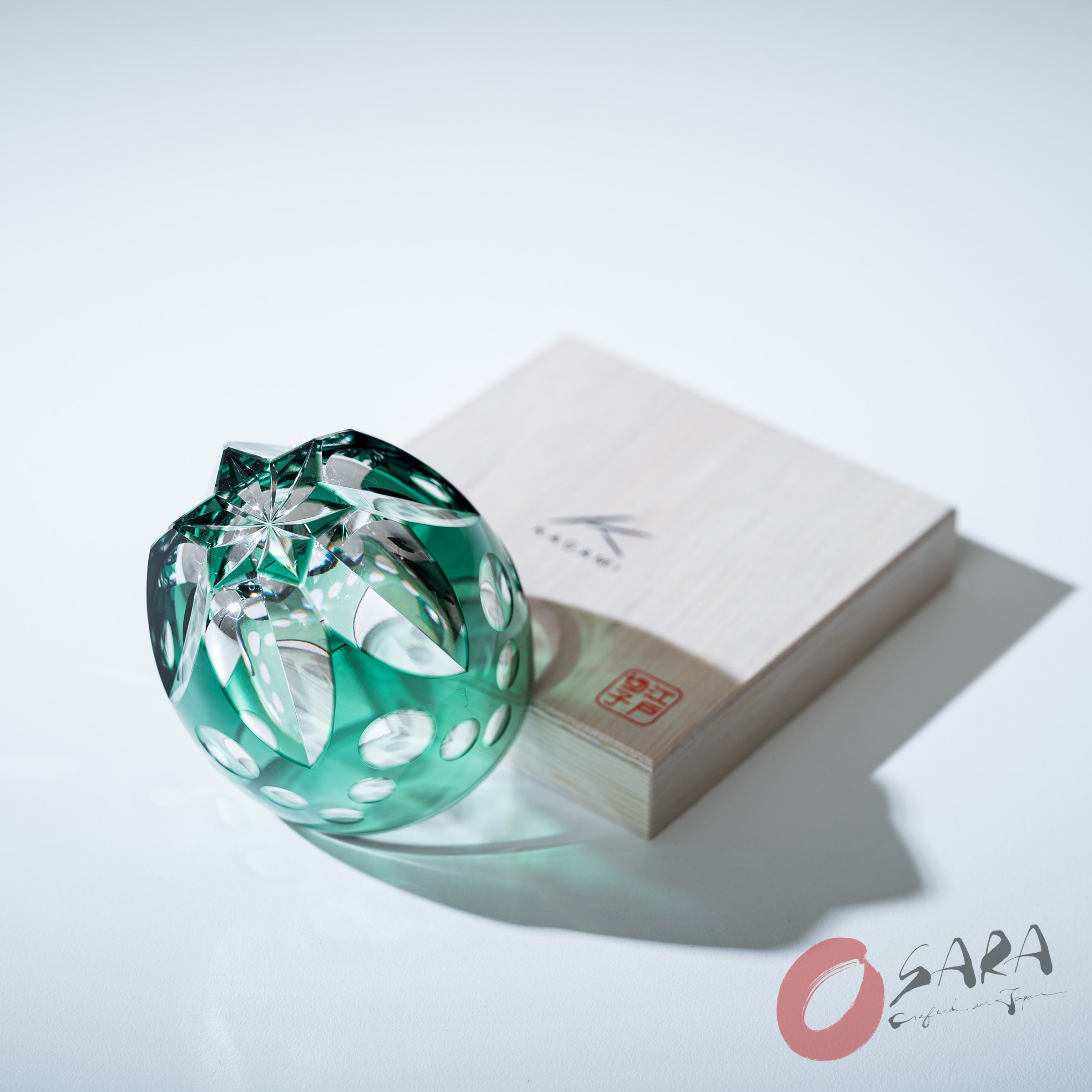 Premium KAGAMI Crystal Sake Glass Set - Elegant Narcissus Design for Japanese Sake, Wine & Cocktails | Perfect for Dining, Gifts & Special Occasions