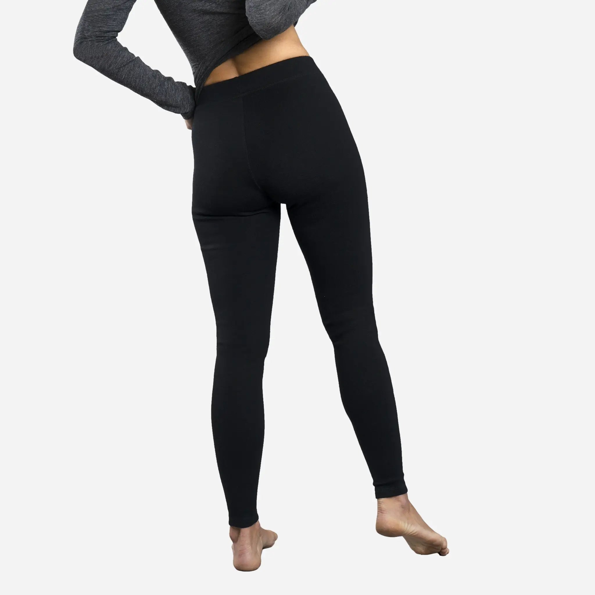 Premium Women's Alpaca Wool Leggings - 300 GSM Lightweight Thermal Base Layer for Yoga, Hiking & Winter Outdoor Activities