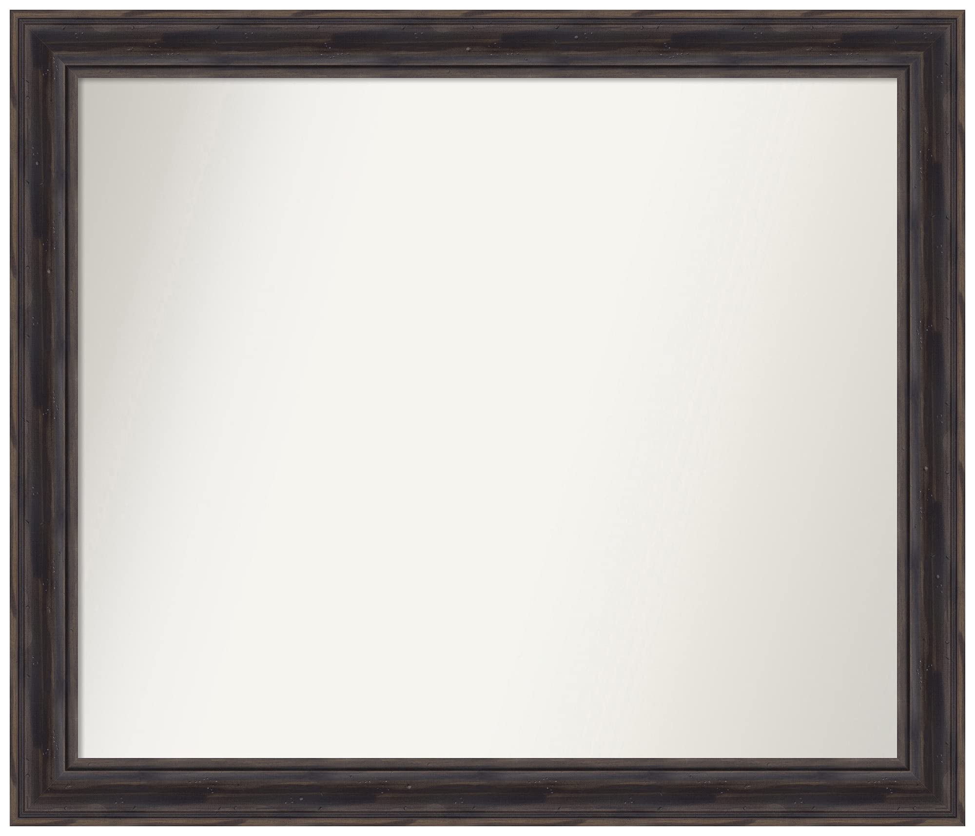 Amanti Art Rustic Pine Narrow Frame Non-Beveled Custom Wall Mirror 23.5x27.5 Inches - Handcrafted Bathroom Mirror with Various Size Options - Perfect for Vanity, Entryway & Farmhouse Decor