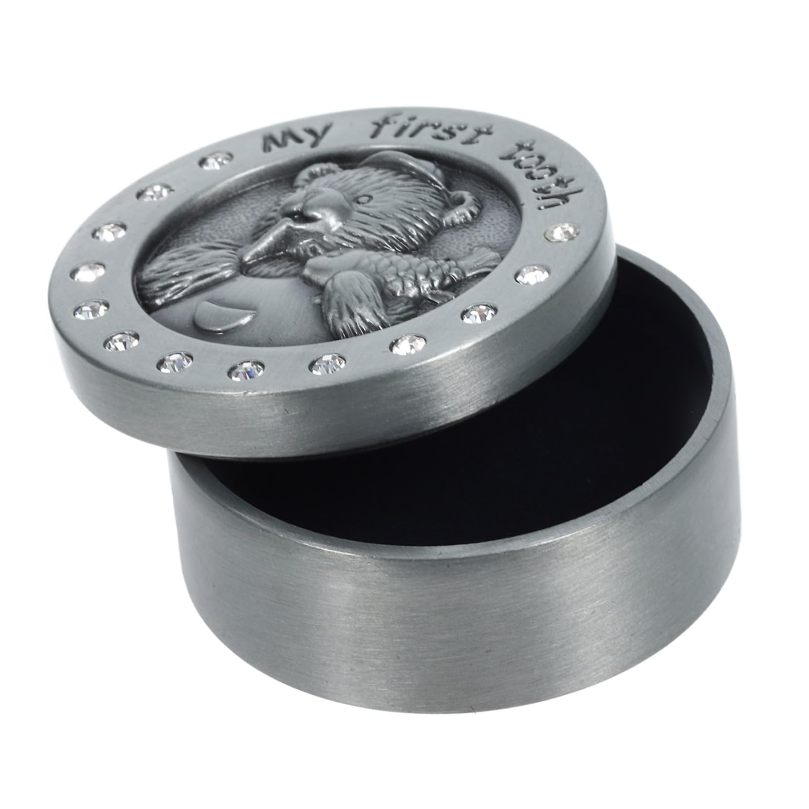 FUNOMOCYA Metal Tooth Storage Box - Small Tooth Holder & Jewelry Organizer Case for Teeth, Rings, Earrings - Perfect for Travel, Home, and Dental Office Use