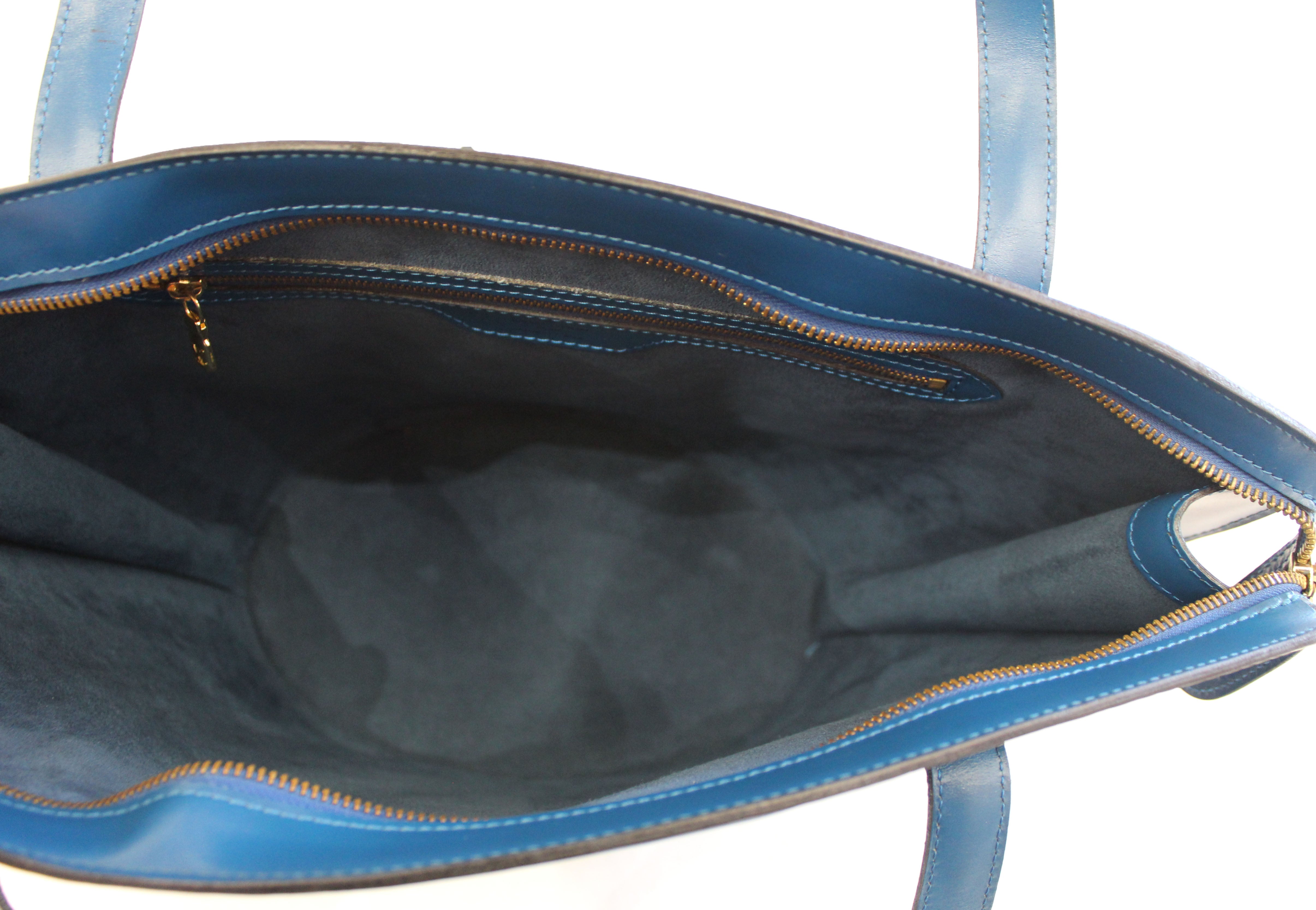 Authentic Louis Vuitton St Jacques Blue GM Shoulder Bag for Women - Luxury Designer Handbag Perfect for Work, Travel & Everyday Use