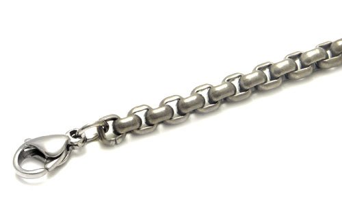 True Titanium 4MM Box Chain Link Necklace for Men - Durable Hypoallergenic Jewelry Gift for Him - Perfect for Everyday Wear, Special Occasions & Gifting
