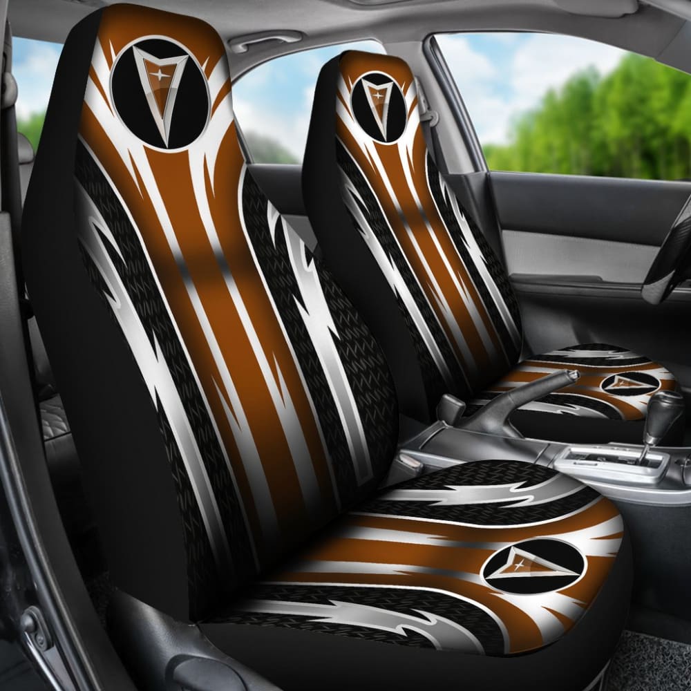 Premium 2-Piece Front Pontiac Seat Covers - Genuine Brown Leather (Model 144627) | Perfect for Car Interior Protection & Custom Style Upgrade