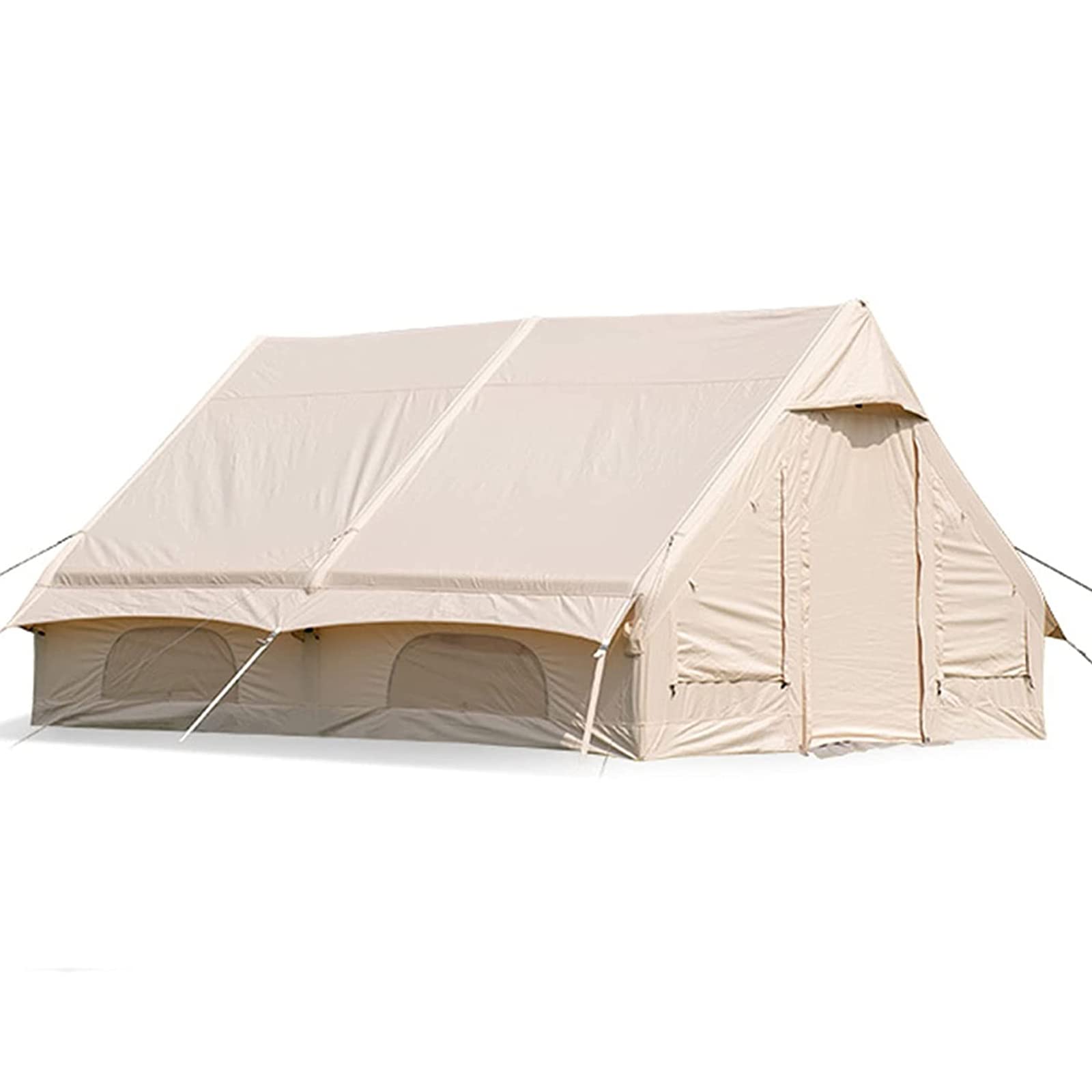 Inflatable Cotton Tent for Outdoor Glamping - Easy Setup in Seconds, No Tent Poles Needed - Includes Pump for Camping, Hiking & Mountaineering - Perfect for Family Adventures & Backyard Camping