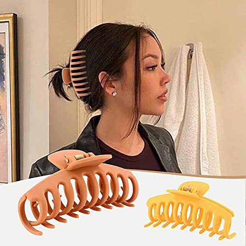 Shidara Large Hair Claw Clips for Women - Non-Slip Matte Banana Clips, Strong Hold Jaw Clips for Thin & Thick Hair | 12-Piece Set | Perfect for Updos, Ponytails & Everyday Hairstyles