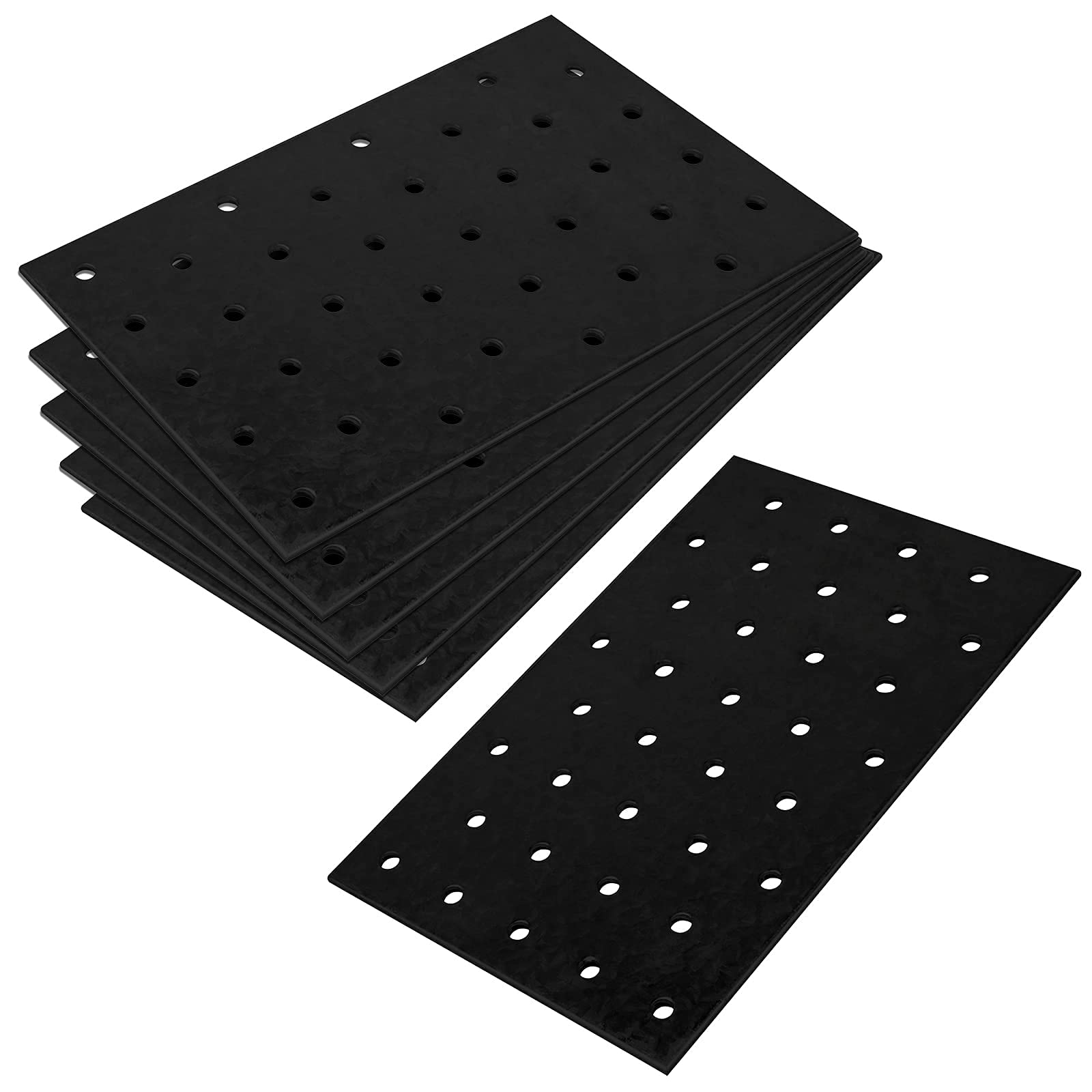 6 PCS Black Flat Mending Repair Plate Corner Brace - 3/32