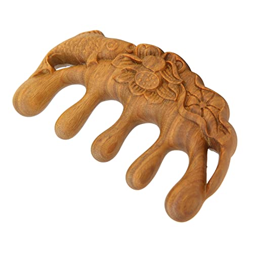 Natural Wooden Wide Tooth Comb for Hair Care - Gentle Detangling for Neck, Shoulder & Hand Massage - Perfect for Daily Hair Styling & Scalp Stimulation