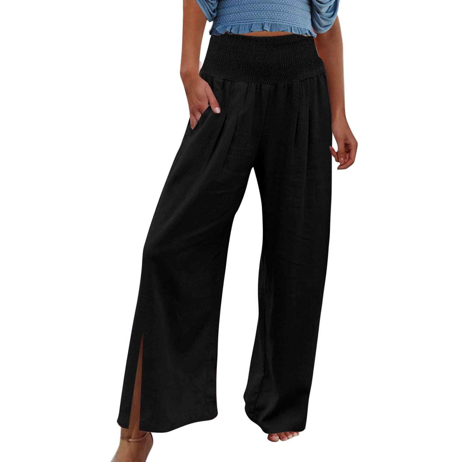 **Women's Casual Summer Shorts - Elastic Waist Comfortable Shorts with Pockets for Beach, Workout & Everyday Wear - Size M32**    *Use Case: Perfect for beach outings, workouts, casual walks, or lounging at home.*