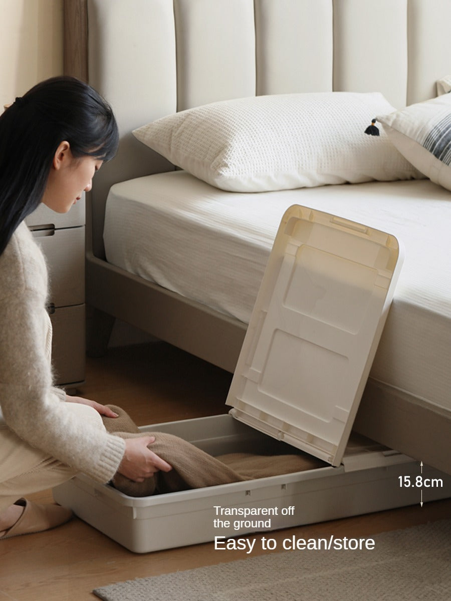 Premium Oak Solid Wood Piano Key Bed Frame with High-Tech Fabric Upholstery – Perfect for Modern Bedrooms, Guest Rooms & Luxury Home Decor