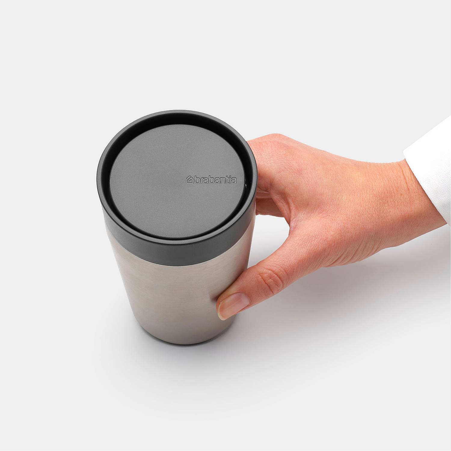 Insulated Stainless Steel Travel Cup 0.2L (7oz) - Dark Grey - Keep Drinks Hot or Cold for Hours - Perfect for Coffee, Tea, and Water on the Go