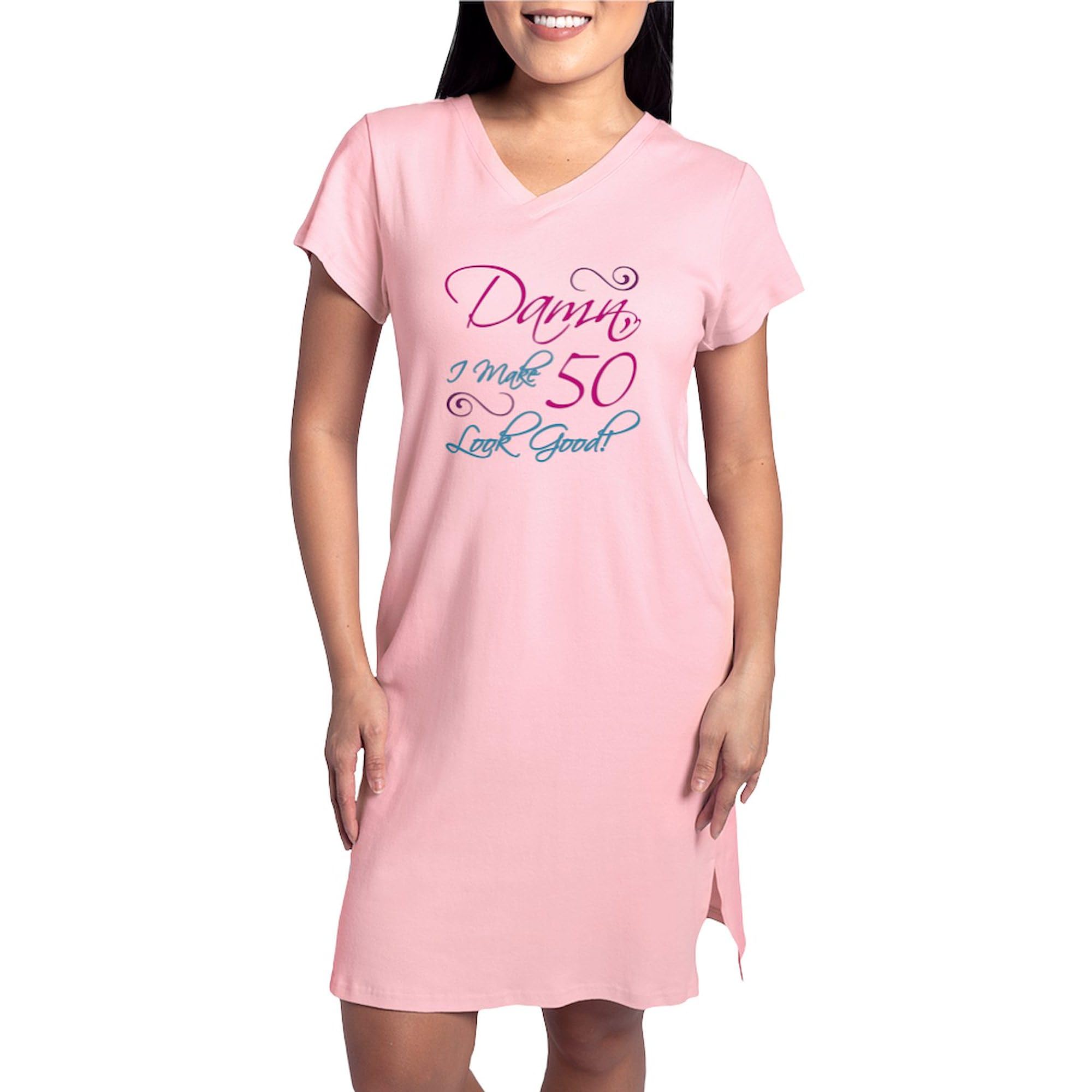 50th Birthday Humor Women's Nightshirt - Soft Long Sleeve Cotton Pajama Top for Women | Comfortable Sleepwear for Birthday Parties, Girls Night Out & Relaxing at Home