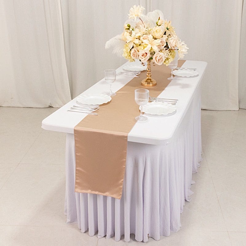 12x108 Lamour Satin Table Runner - Elegant Dining Table Decor for Weddings, Parties & Special Events - Premium Polyester Fabric with Glossy Finish - Perfect for Holiday Dinners & Formal Occasions
