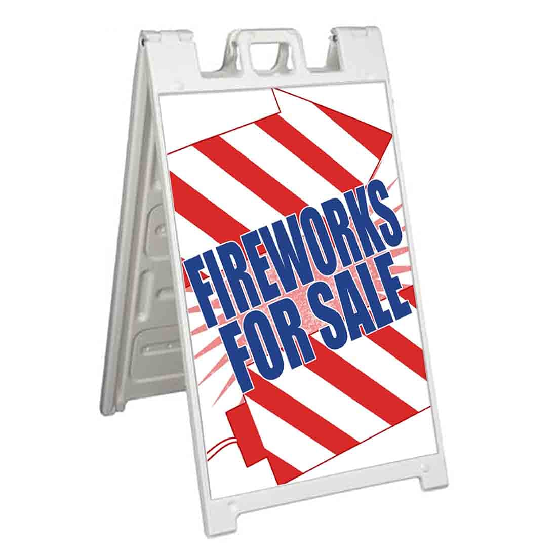 24x36 Inch Fireworks for Sale - Standard A-Frame Signicade with Pre-Applied Decal | Outdoor Events, Parties & Holiday Celebrations