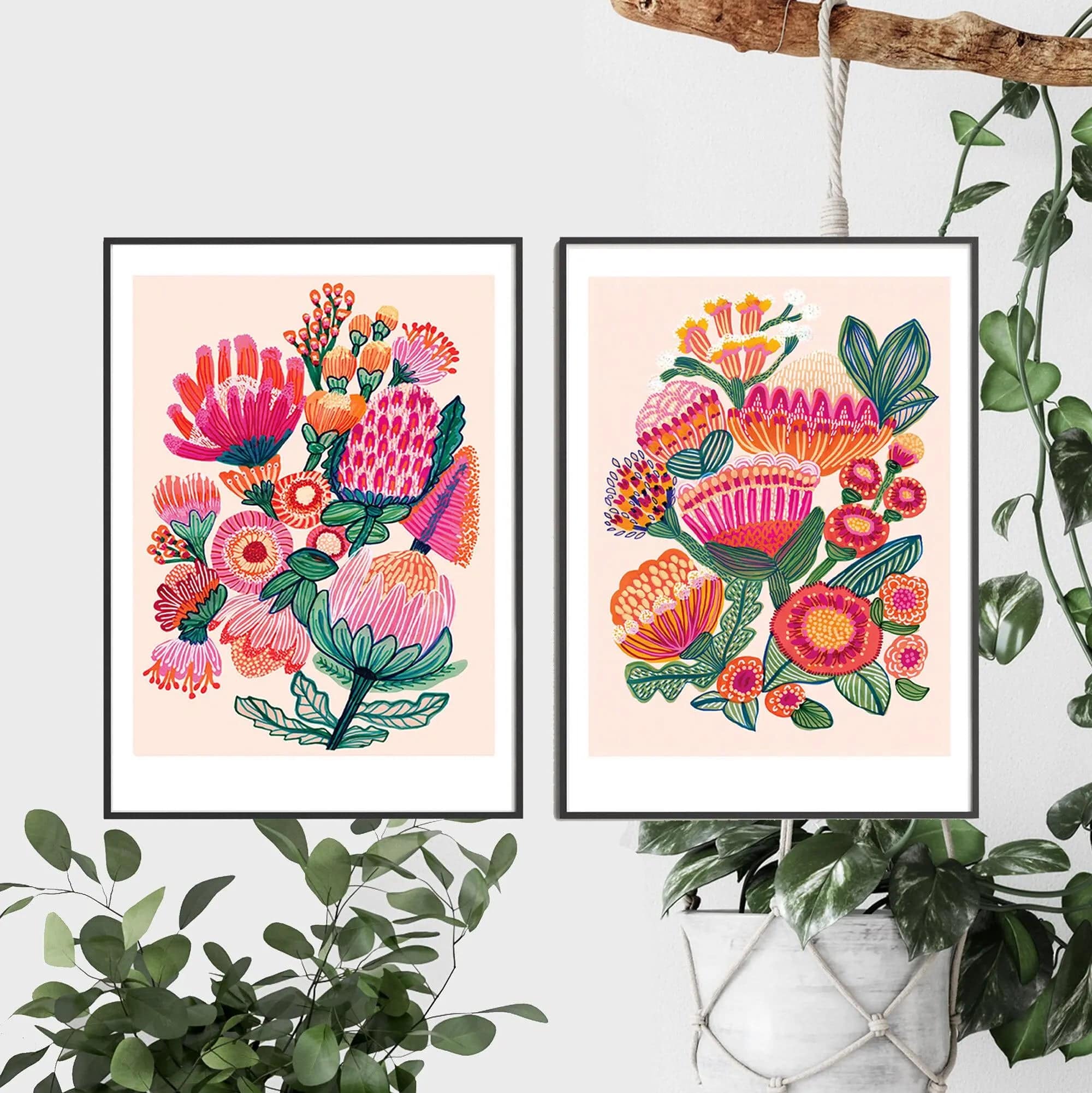 Australian Flowers Floral Wall Art Prints - Botanical Home Decor for Living Room, Bedroom & Office | Perfect for Farmhouse, Boho & Modern Interior Design