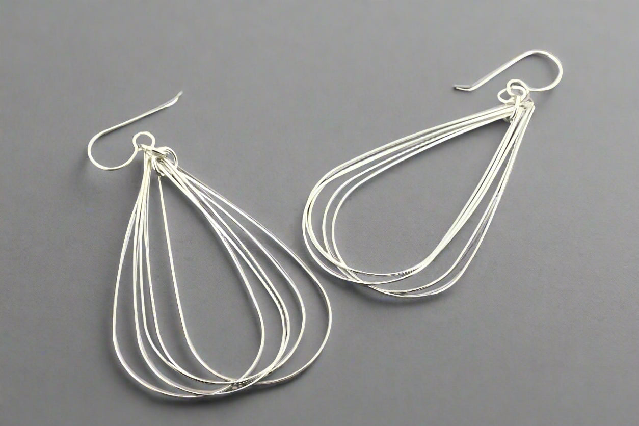 5 Sterling Silver Teardrop Earrings for Women - Elegant Dangle Drop Earrings for Party, Wedding & Everyday Wear