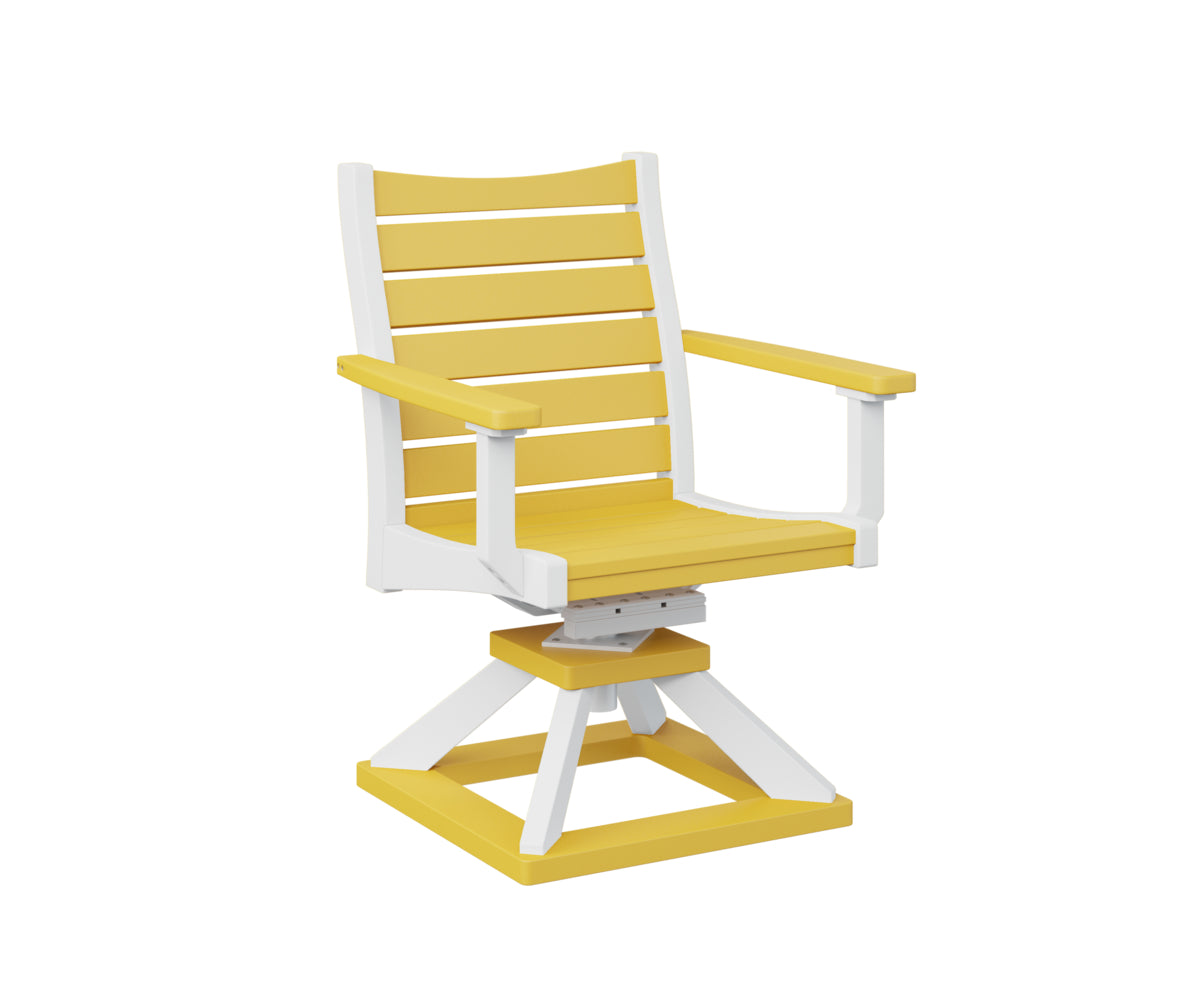 Berlin Gardens Bristol Swivel Rocker Dining Chair - Patio, Garden, Porch & Outdoor Relaxation - Comfortable Rotating Rocking Chair for Dining & Lounging