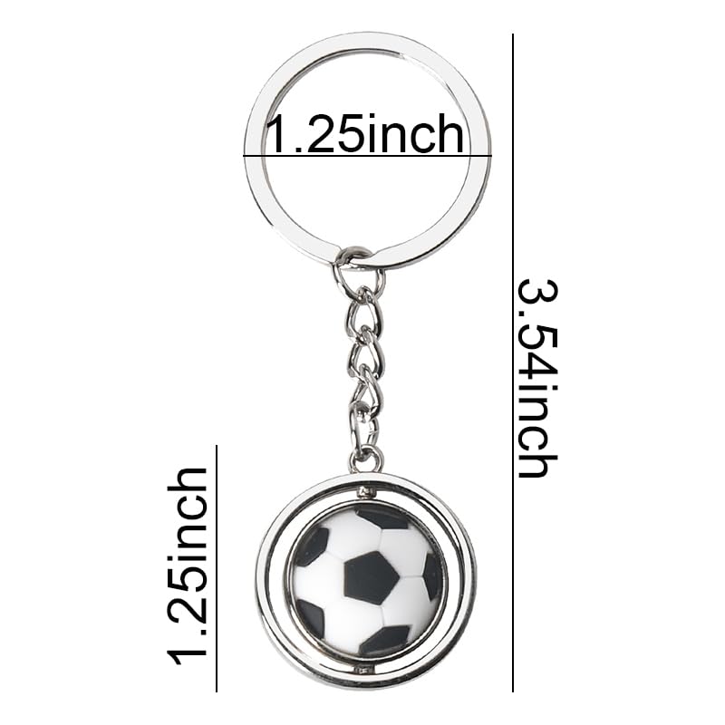 Rotatable Ball Sports Keychain - Basketball & Soccer Coach Gift for Men & Women - Perfect Birthday Present for Players & Ball Lovers - Great for Team Celebrations & Game Day Accessories