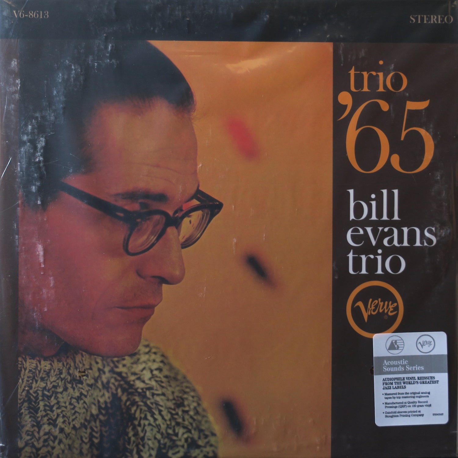 Bill Evans 'Trio '65' VERVE ACOUSTIC SOUNDS 180g Vinyl LP Record - Jazz Piano Music for Relaxation, Dinner Parties & Audiophile Collections