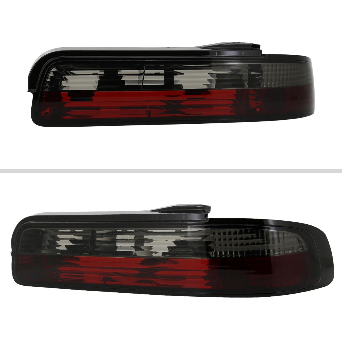 Smoked Red Tail Lights for 1989-1994 Nissan 240SX S13 2-Door Coupe - Tinted Brake Lamps - Upgrade Your JDM Style for Night Cruising & Car Meets
