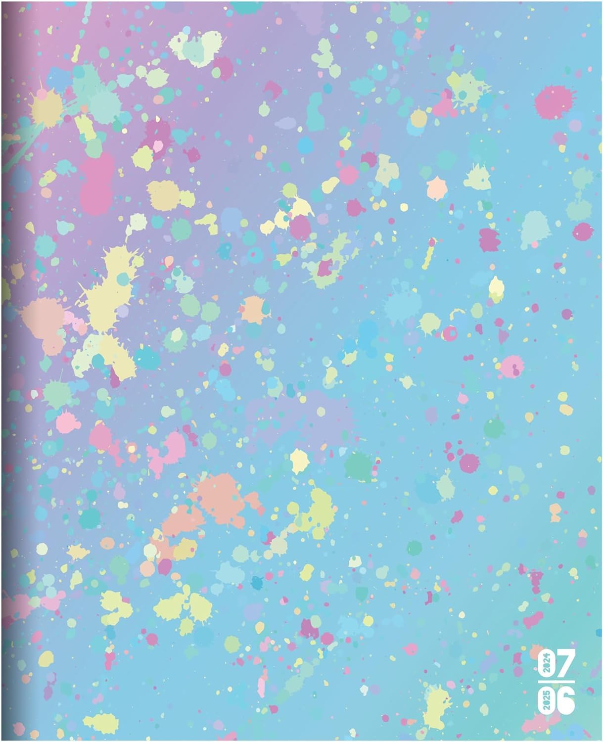 TF Publishing July 2024 - June 2025 Paint Spatter Academic Planner | 12-Month Medium Monthly Organizer with 2-Page Spreads, Extra Large Calendar Grids & Planning Prompts | 6.5