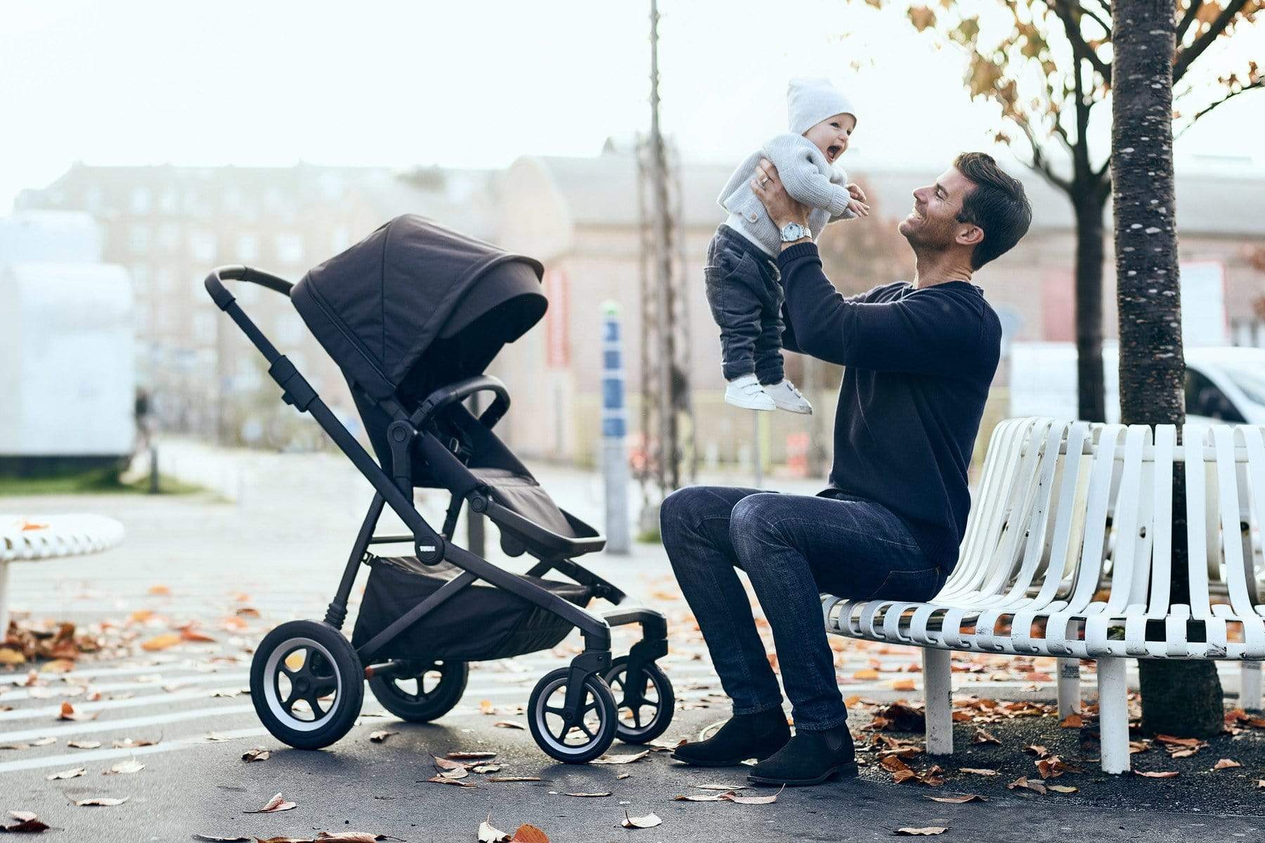 Thule Sleek Stroller - Lightweight Compact Travel Stroller for Toddlers | Perfect for Airports, City Walks & Outdoor Adventures