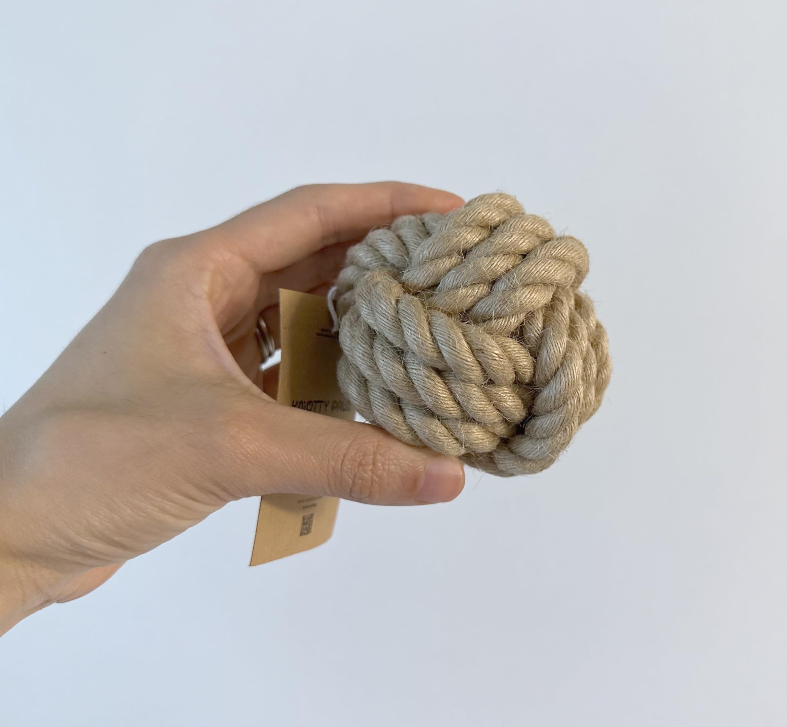 **Handmade Sustainable Hemp Rope Ball - Natural Hemp Rope Dog Toy for Chewing & Fetching | Eco-Friendly, Durable & Safe for Puppies & Adult Dogs | Perfect for Indoor & Outdoor Play**
