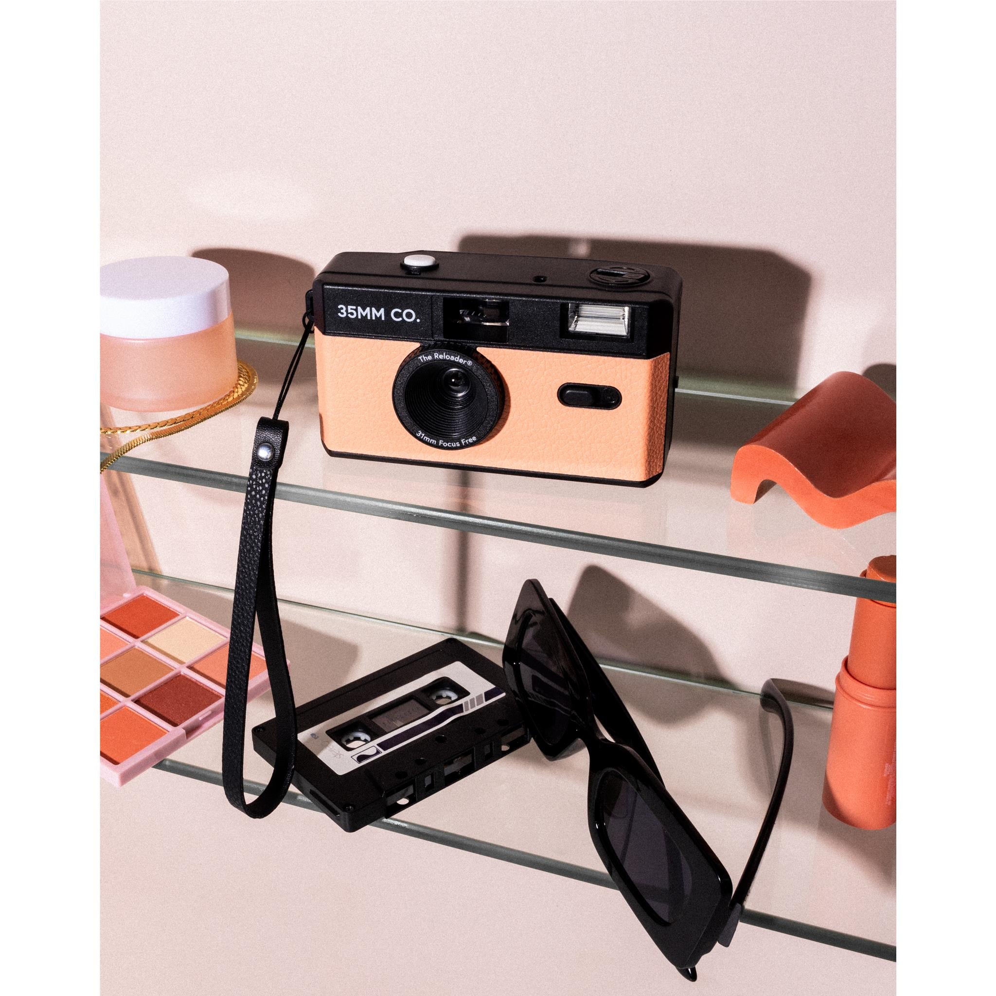 35MM CO Reloader Reusable Film Camera (Peach) - Vintage Style Camera for Travel, Parties & Creative Photography