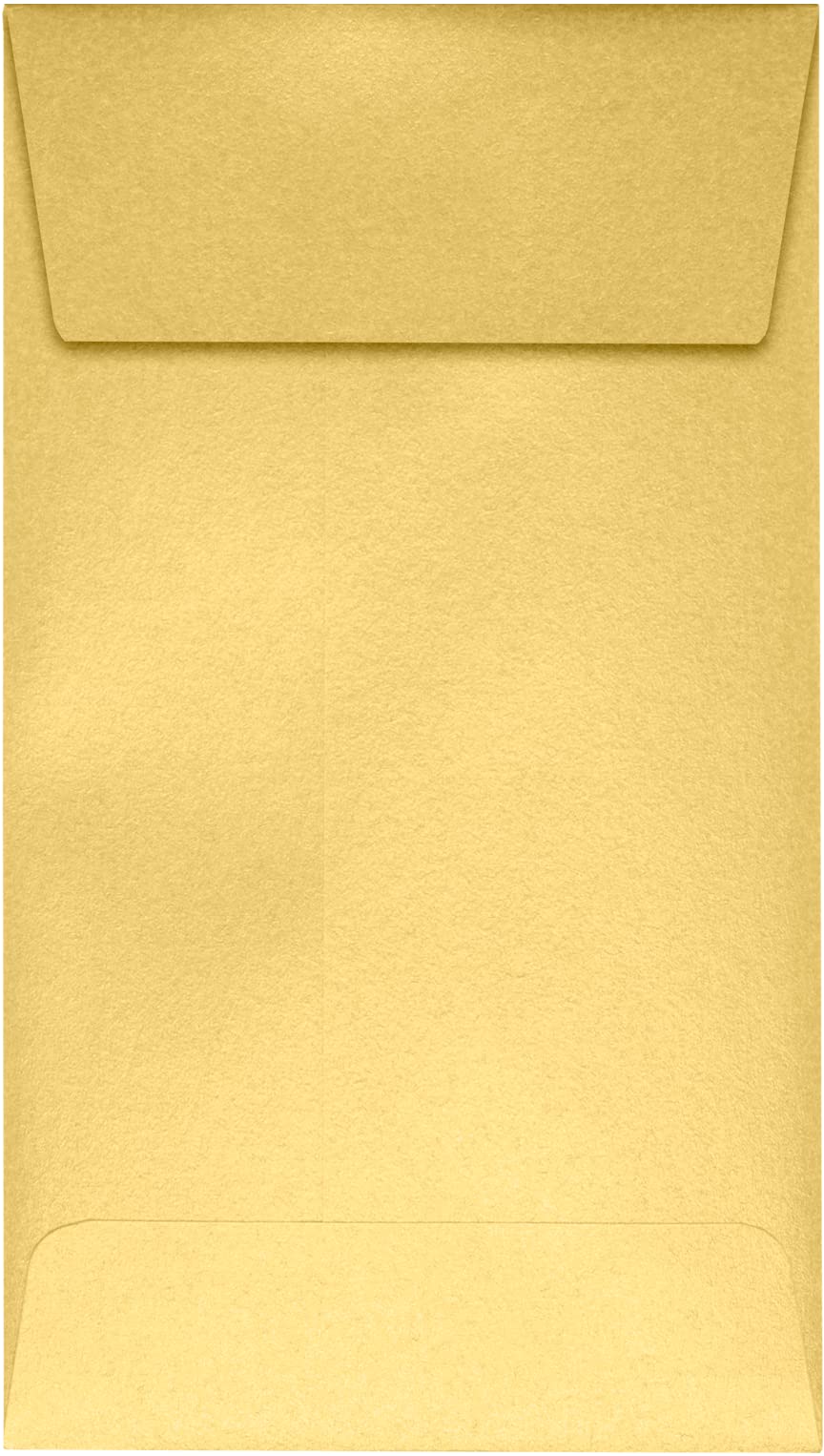 Premium Gold Metallic Coin Envelopes #5 1/2 - 80lb Heavy Duty for Coin Collecting, Seed Storage, Small Parts & Stamp Collections (1000 Pack, 3 1/8
