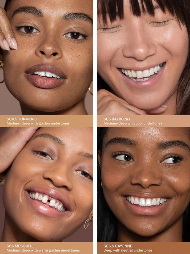ILIA True Skin Serum Concealer - Non-Comedogenic, Vegan & Cruelty-Free | Reduces Dark Circles & Blemishes for Sensitive Skin | Turmeric SC4.5 (0.16 oz/5ml) | Perfect for Daily Makeup & Natural Coverage
