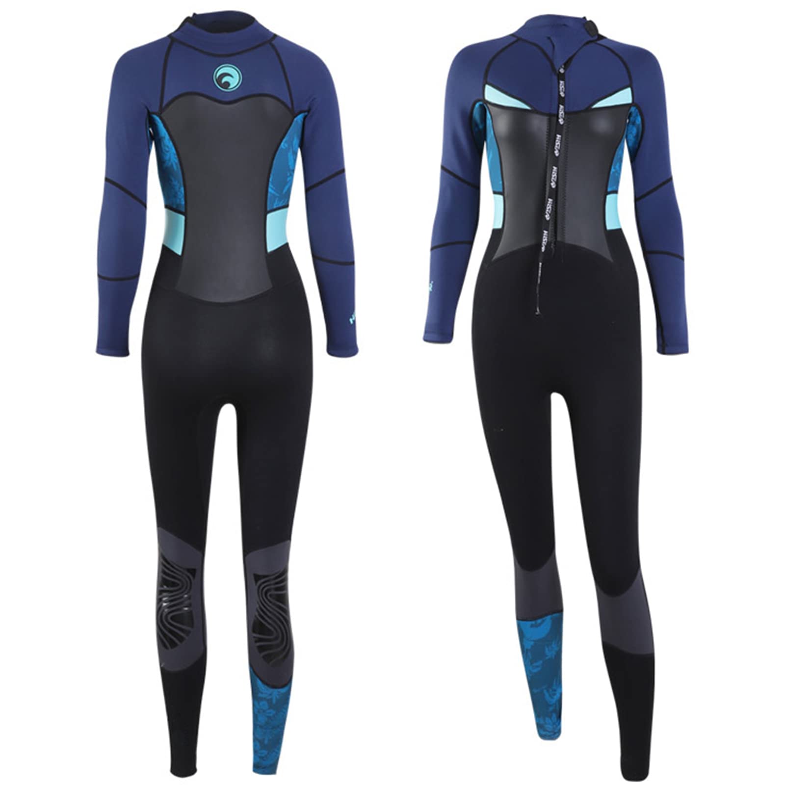 YAMIA1115 Women's Long Sleeve Neoprene Wetsuit - 2MM Professional One-Piece Surfing Suit for Snorkeling, Swimming & Sun Protection | Slim Fit Jellyfish Design for Surfing, Diving & Water Sports