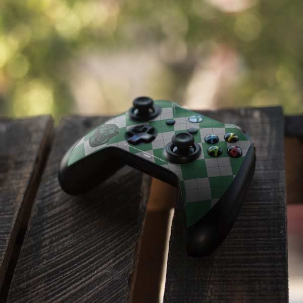 Officially Licensed Warner Bros Slytherin Crest Gaming Skin Decal for Xbox One S Controller - Premium Vinyl Sticker for Gamers & Harry Potter Fans - Perfect for Gaming Setups, Themed Rooms & Gift Giving