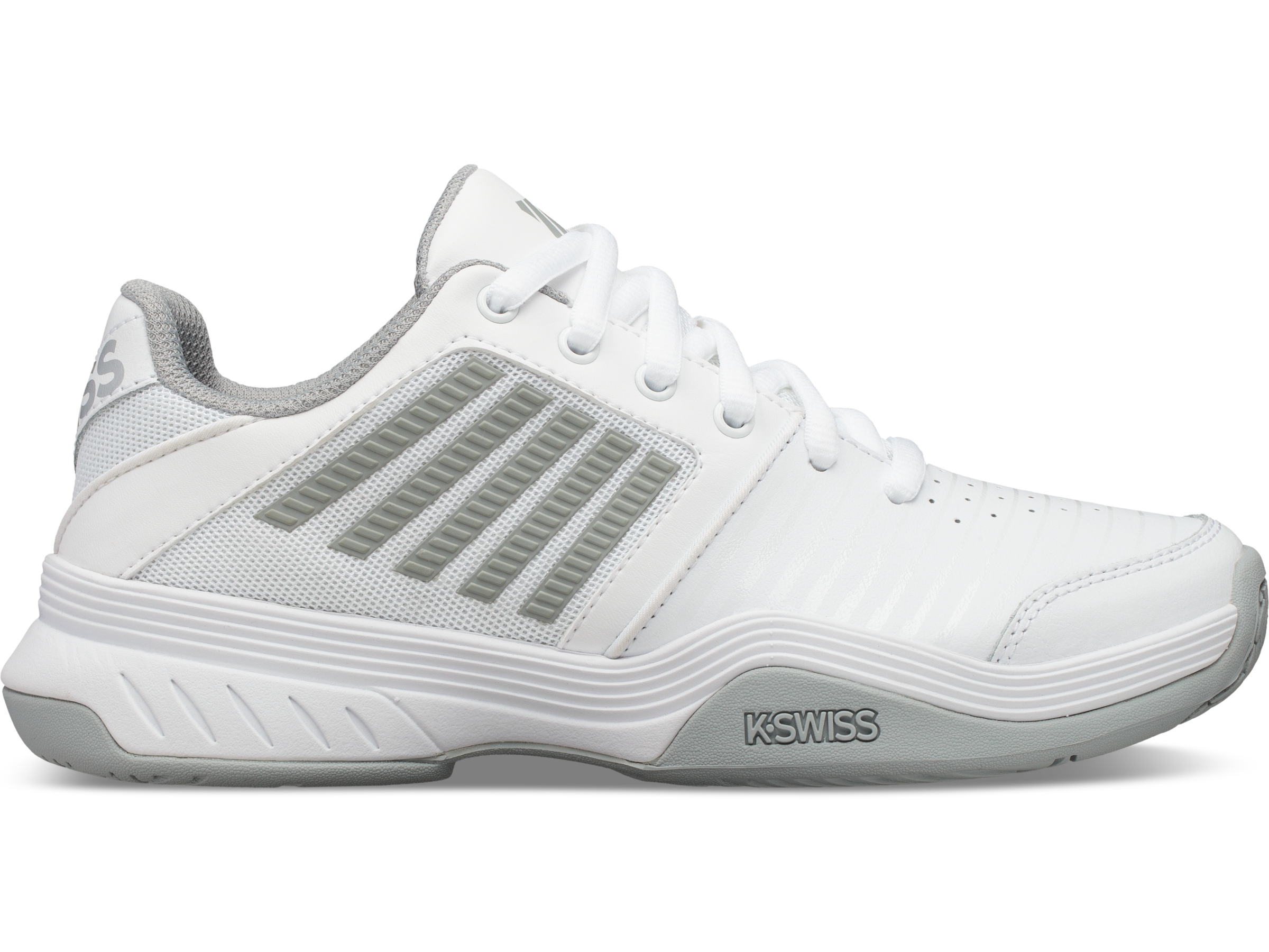 95443 150M Court Express Tennis Shoes - White/Highrise/Silver for Women | Lightweight & Durable for Competitive Play & Casual Wear