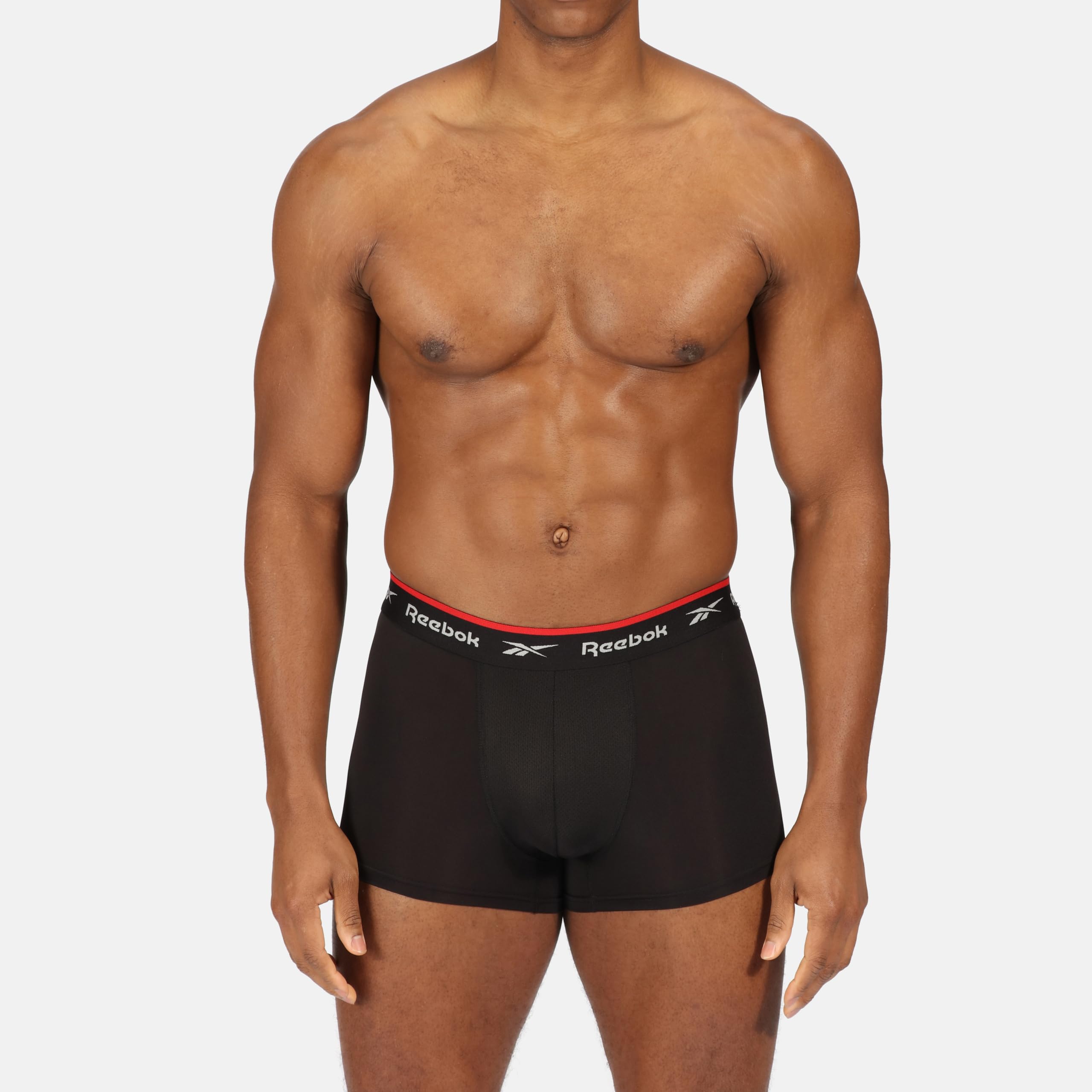 Reebok Men's Performance Sports Trunk Underwear - Moisture Wicking, Breathable & Comfortable for Running, Gym & Workout (Redgrave)