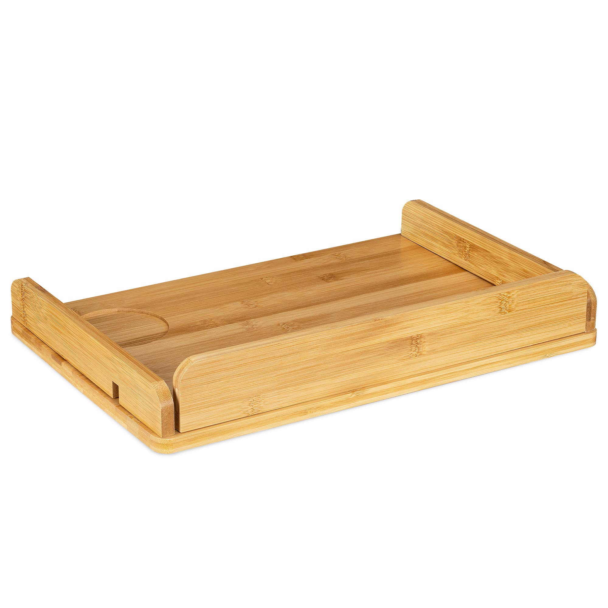 Navaris Bamboo Bedside Shelf - Nightstand for College Dorm, Loft & Bunk Beds - Easy Install Bed Frame Side Tray with Natural Finish - Perfect for Small Spaces, Bedside Storage & Organization