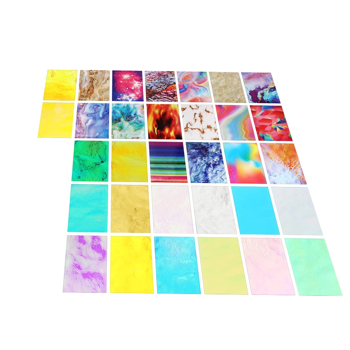 EXCLUZO 32pcs Self-Adhesive Nail Polish Stickers - Full Wrap Nail Art Decals with Gorgeous Flame Design for Women & Girls | Perfect for Parties, Weddings, and Everyday Nail Art