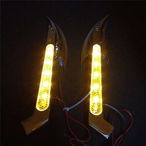 Honda CBR600 CBR900 CBR929 CBR954 CBR1000RR LED Turn Signal Lights - Oval Shape Running Blade Mirror Compatible Motorcycle Indicators for Enhanced Visibility & Safety | Perfect for Night Riding & Urban Commuting
